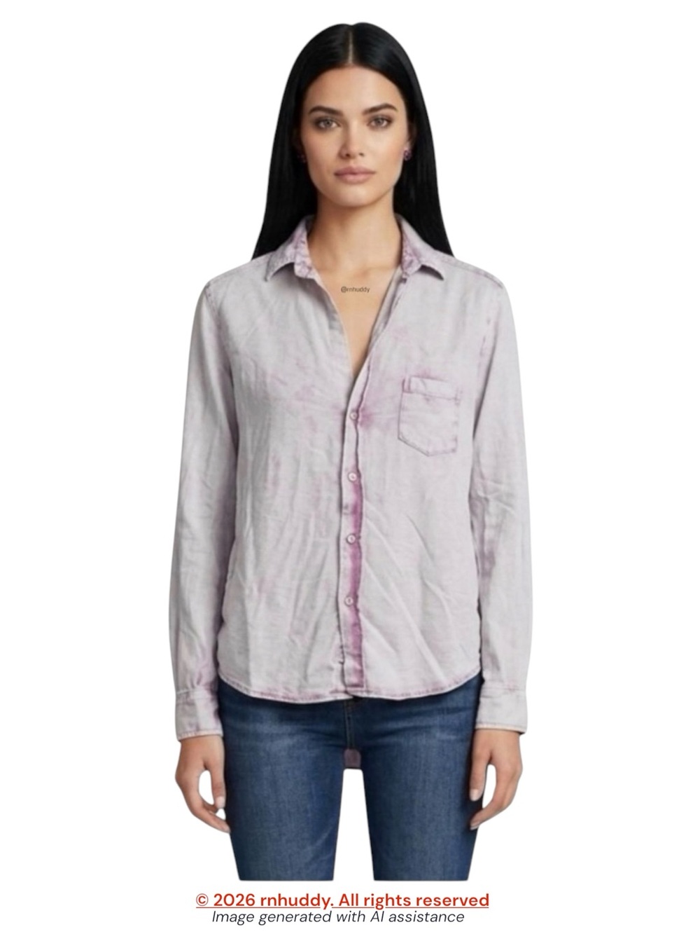 Frank & Eileen S cotton lavender mineral washed button up Eileen